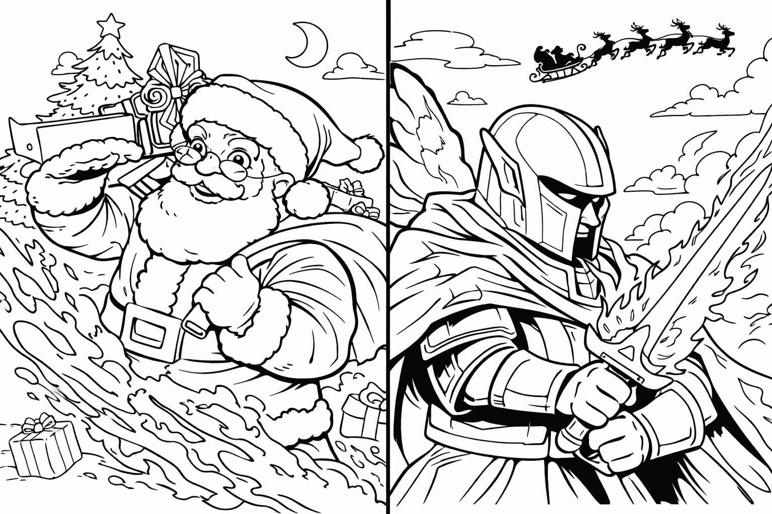 The Forge Roblox kleurplaat - zwart-wit lijntekening