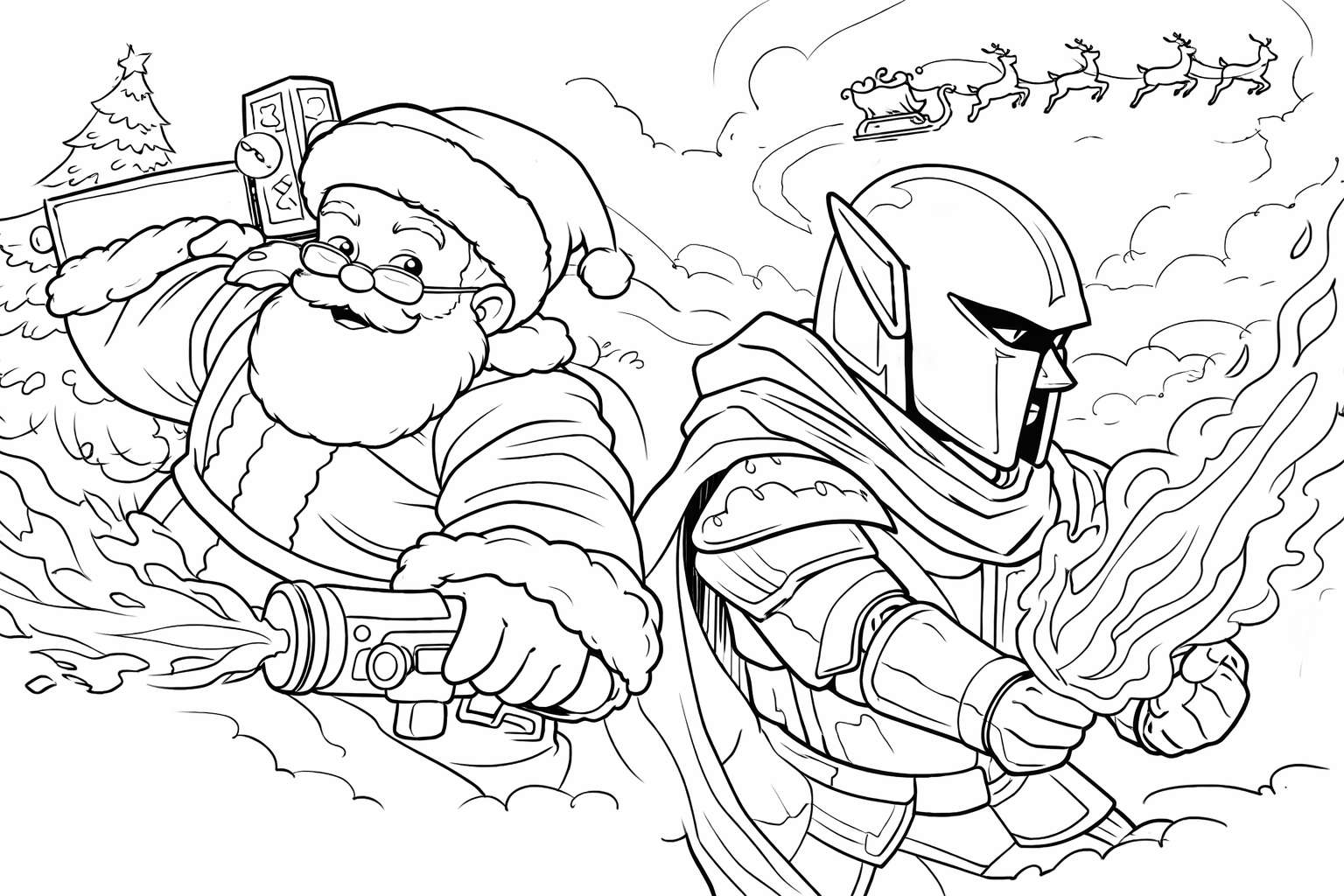 The Forge Roblox kleurplaat - zwart-wit lijntekening