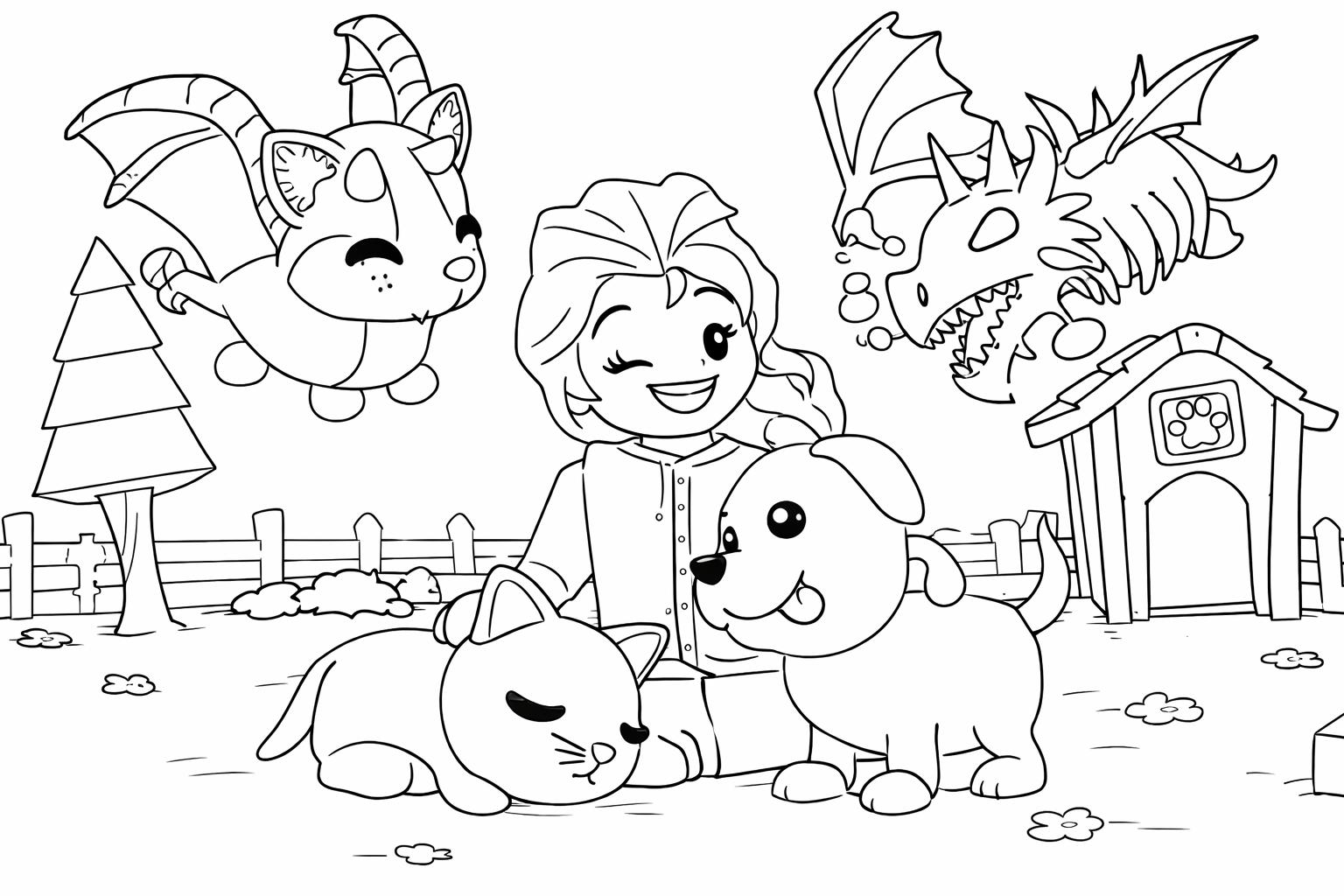 Coloriage Adopt Me! Roblox dessin au trait