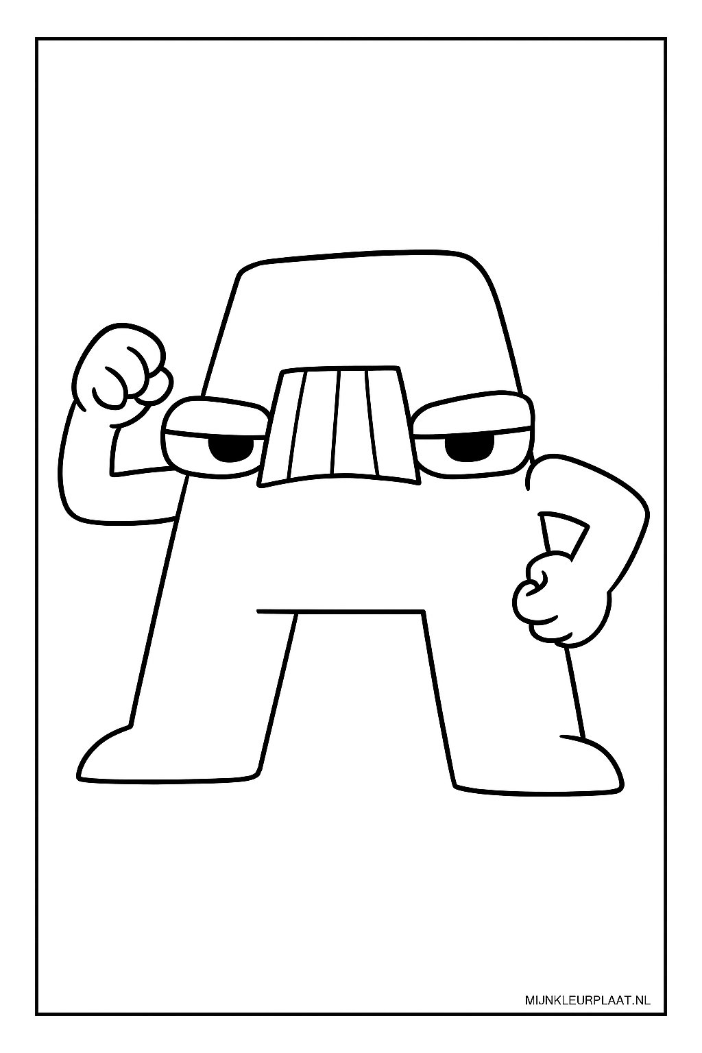 Alphabet Lore Variant 2 coloring page for children