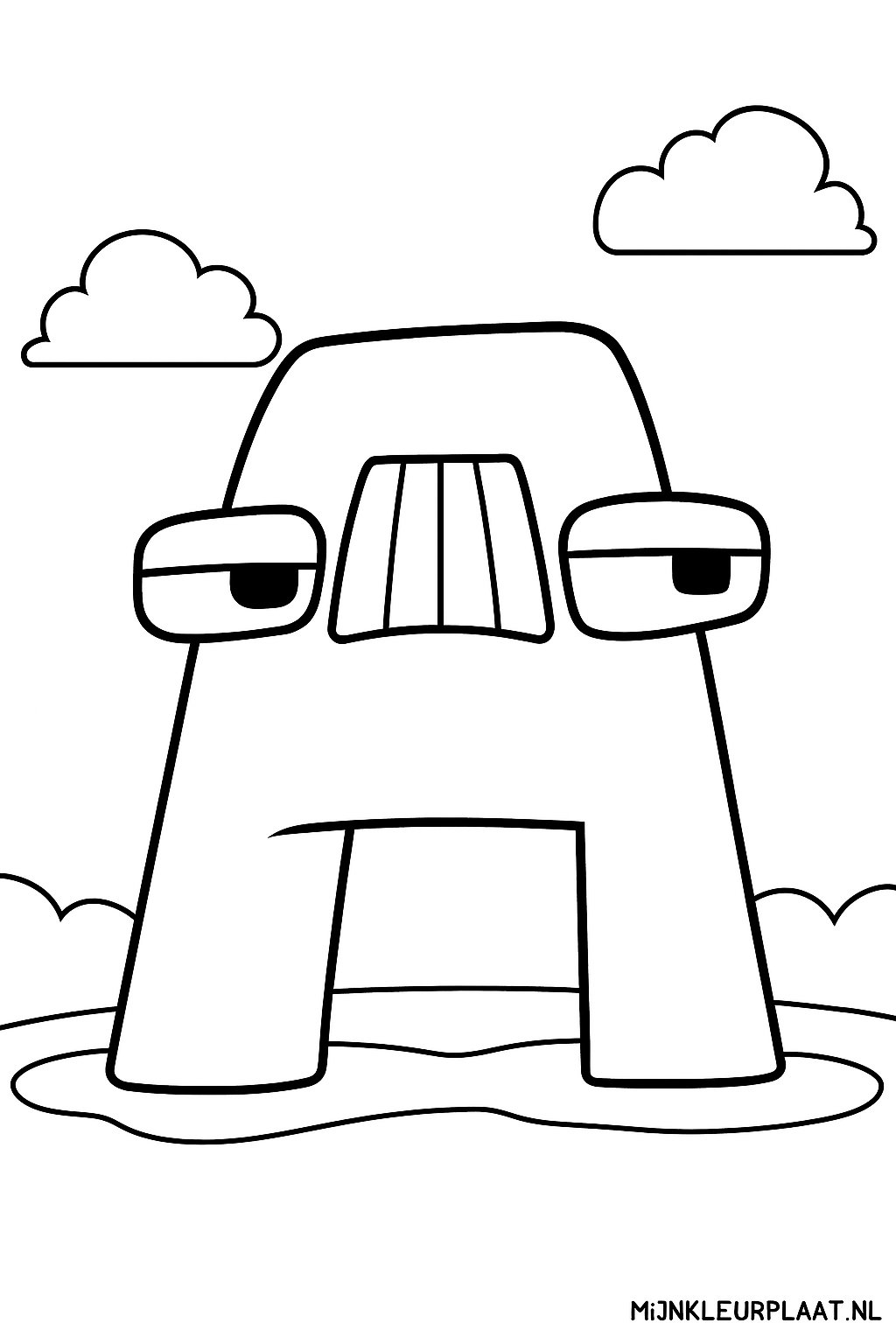 Alphabet Lore Variant 3 coloring page for children