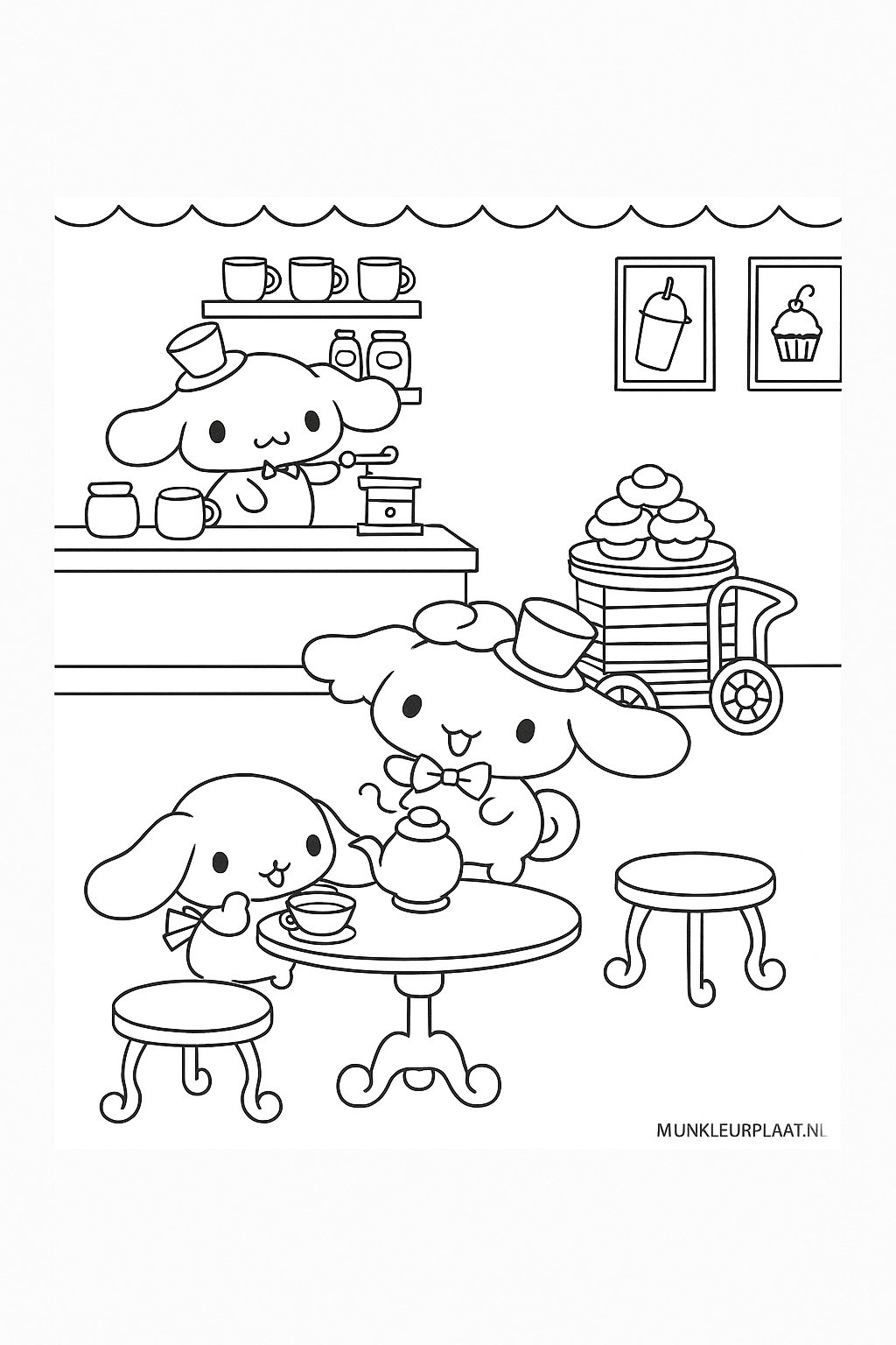 Cinnamoroll Variant 3 coloring page for children