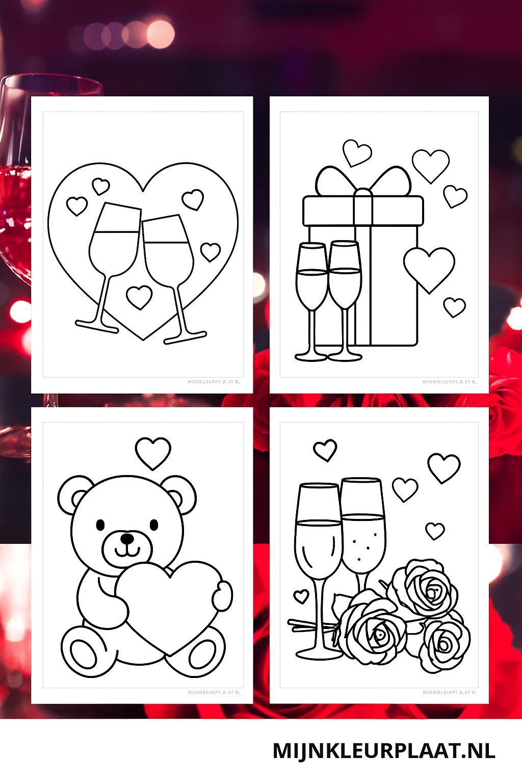 Valentijnsdag Variant 3 coloring page for children