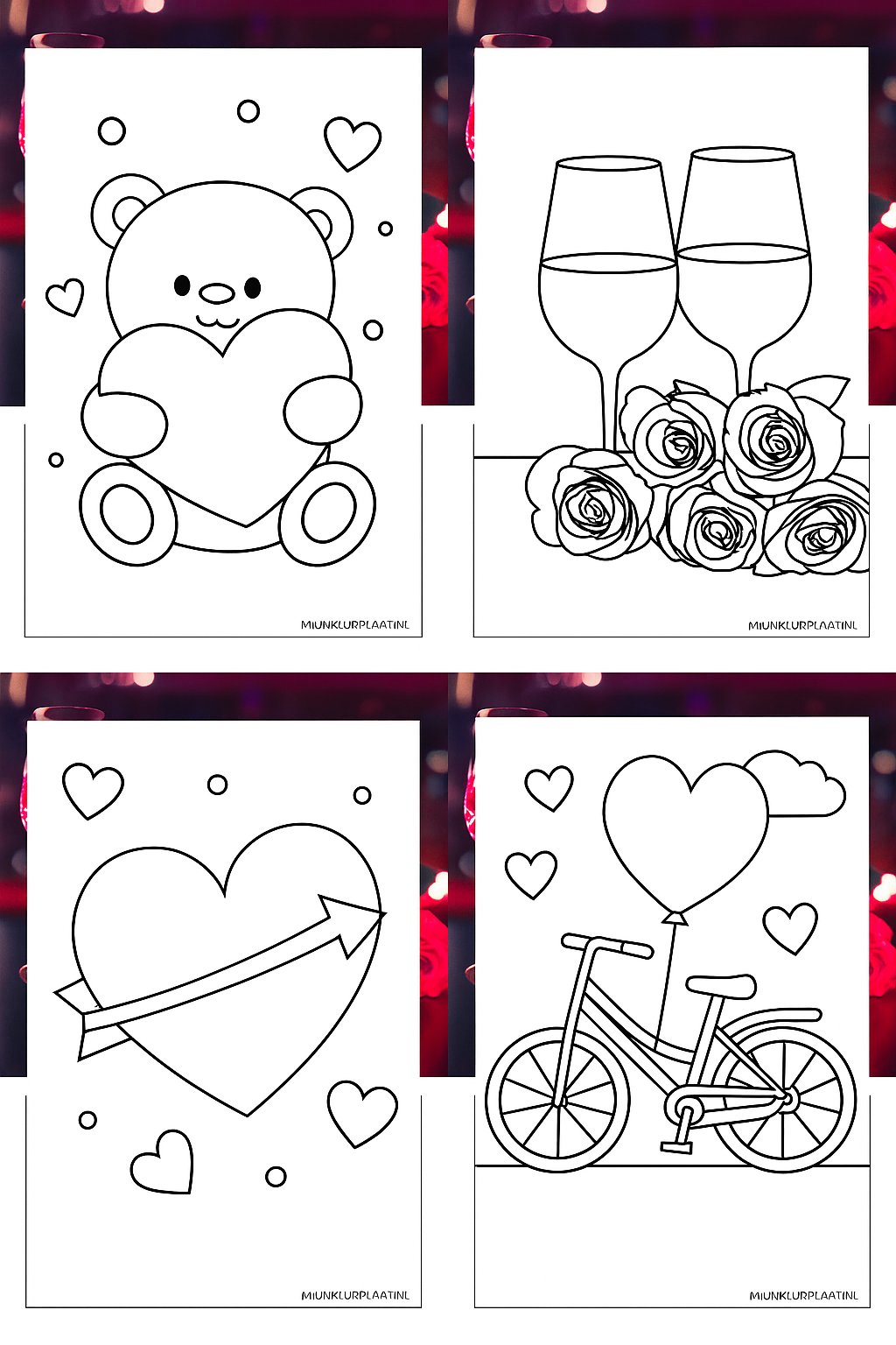 Valentijnsdag Variant 4 coloring page for children