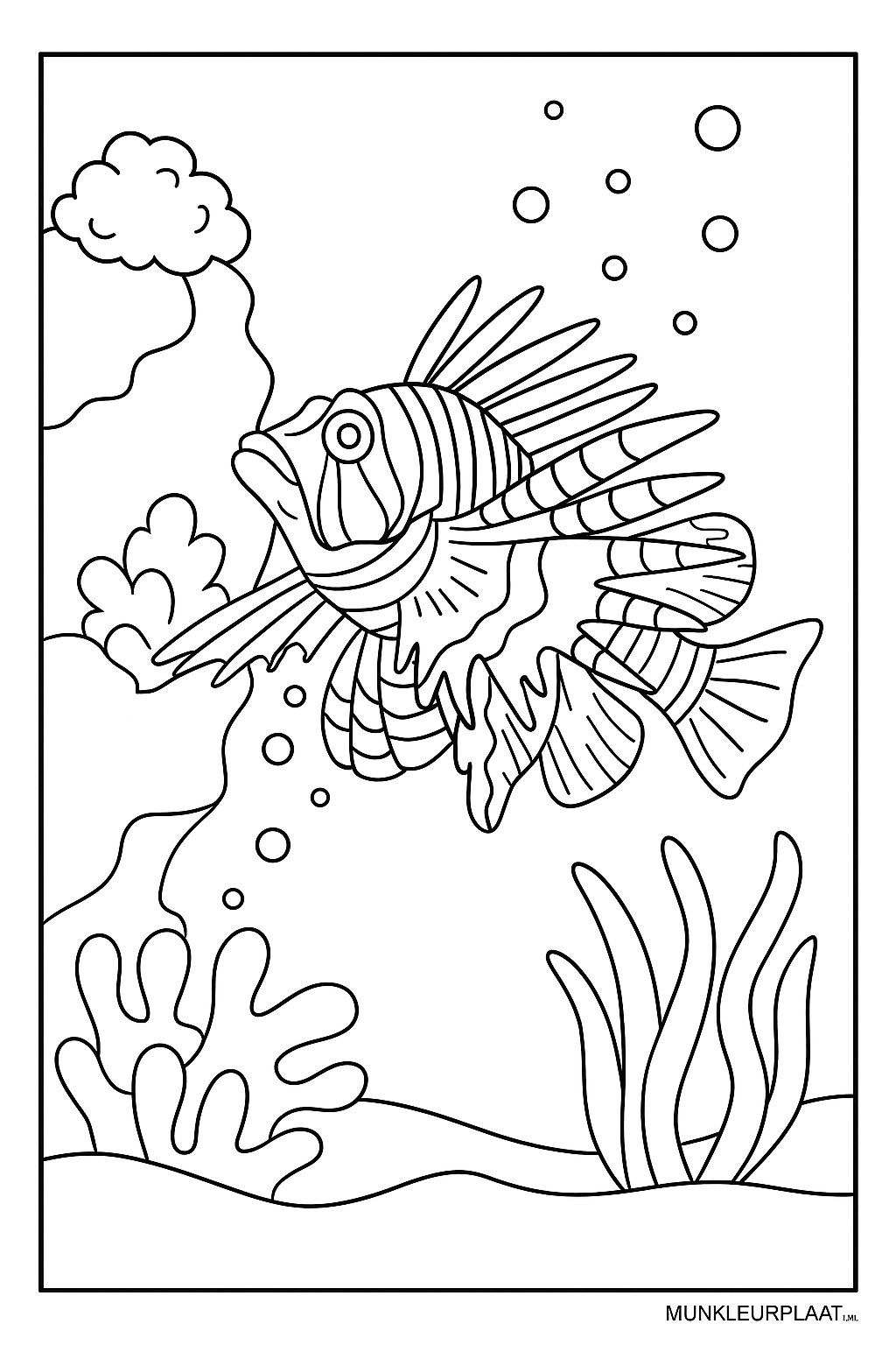 Zeedieren Variant 1 coloring page for children