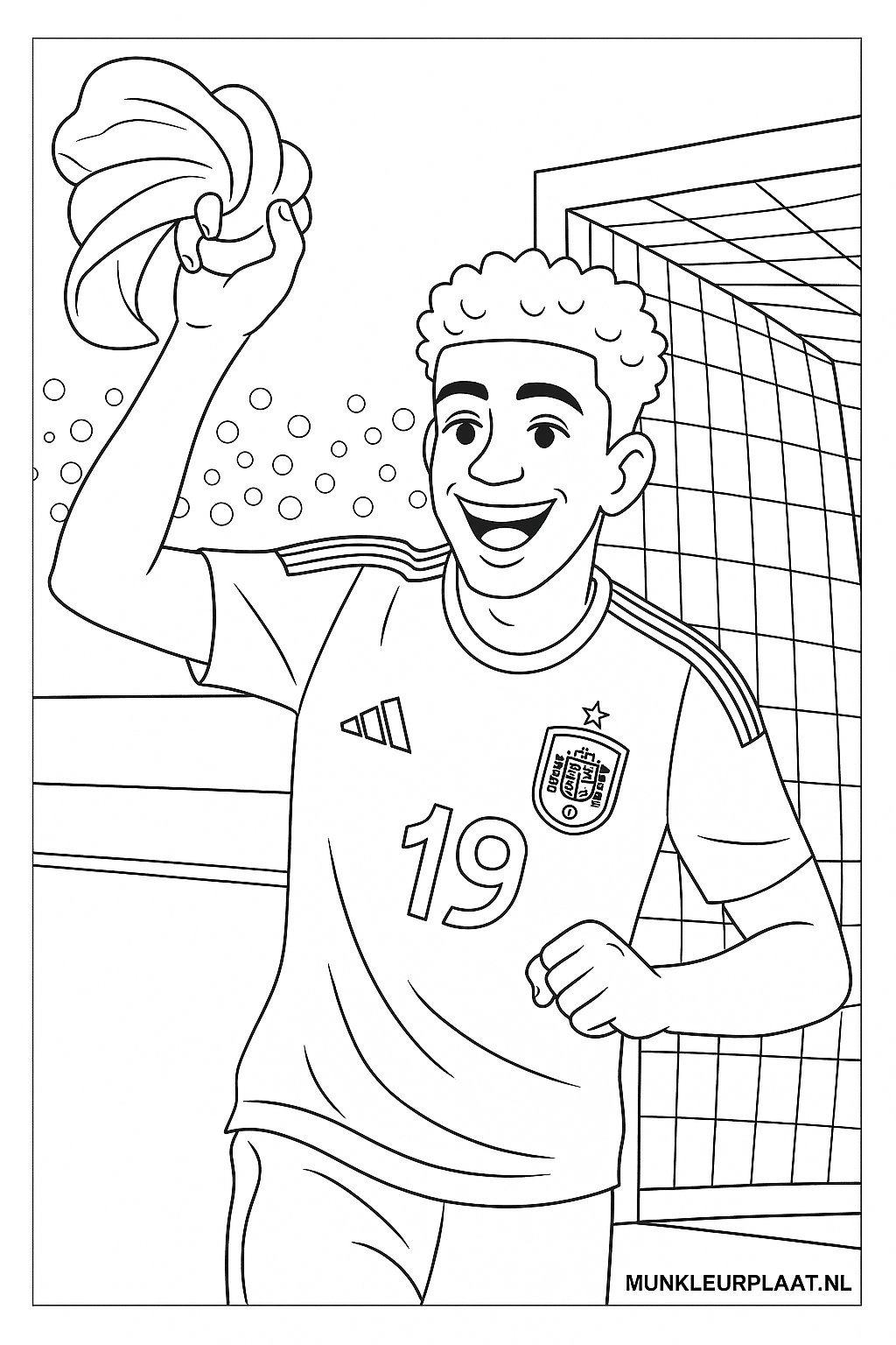 Lamine Yamal Variant 3 coloring page for children