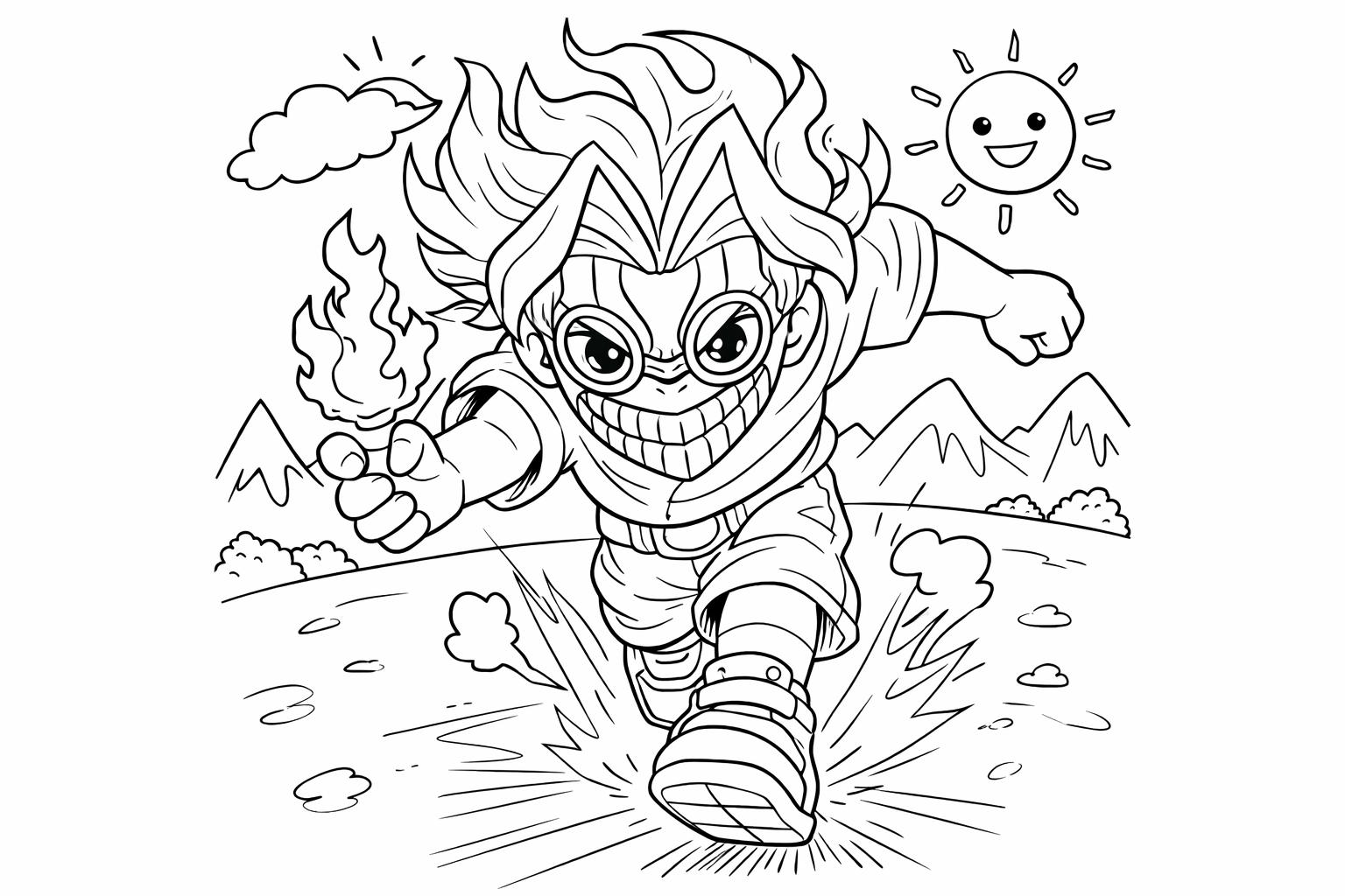 Dibujo para colorear Anime Vanguards line art