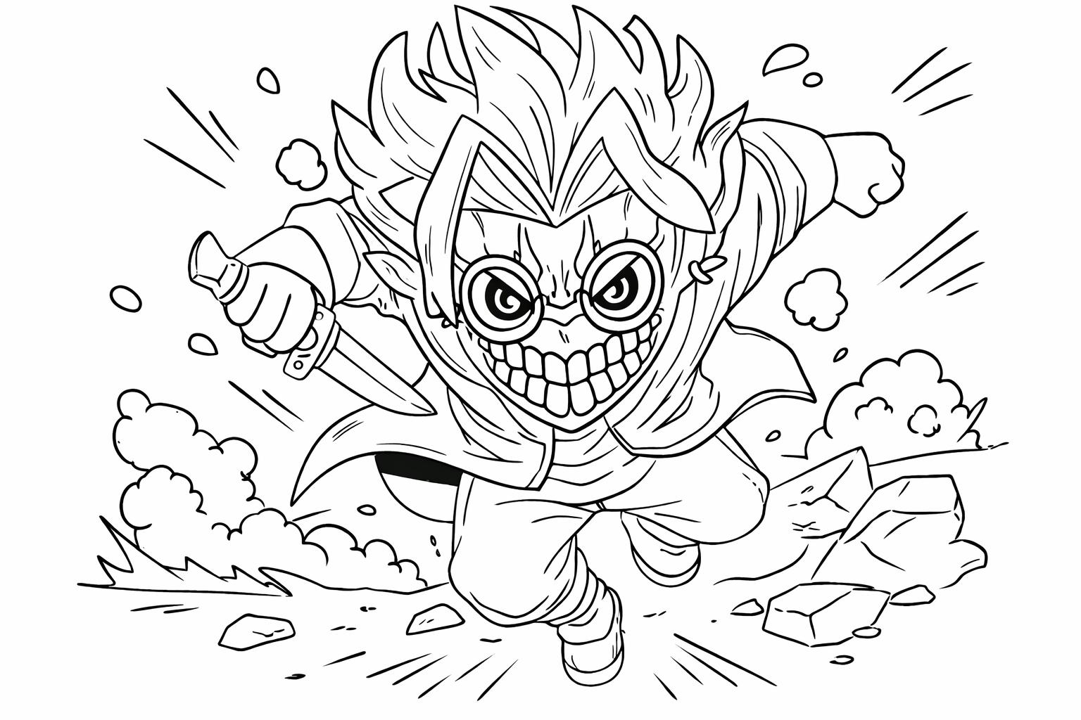 Anime Vanguards coloring page line art