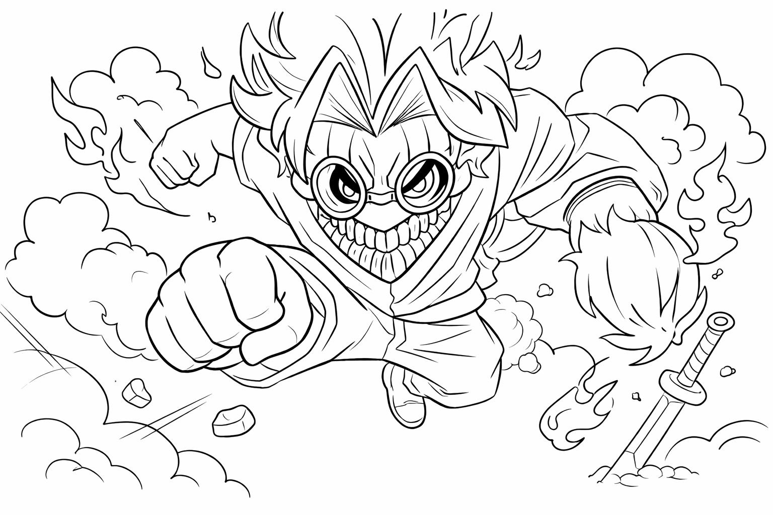 Anime Vanguards coloring page line art