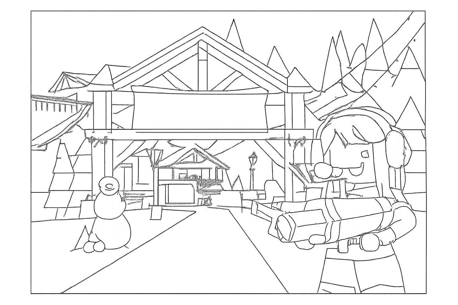 Brookhaven coloring page line art