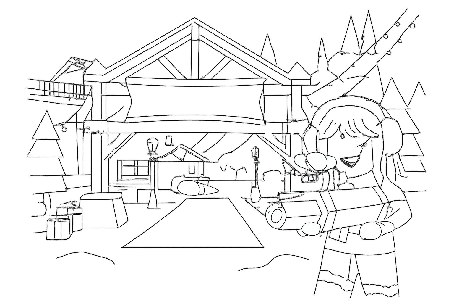 Brookhaven coloring page line art