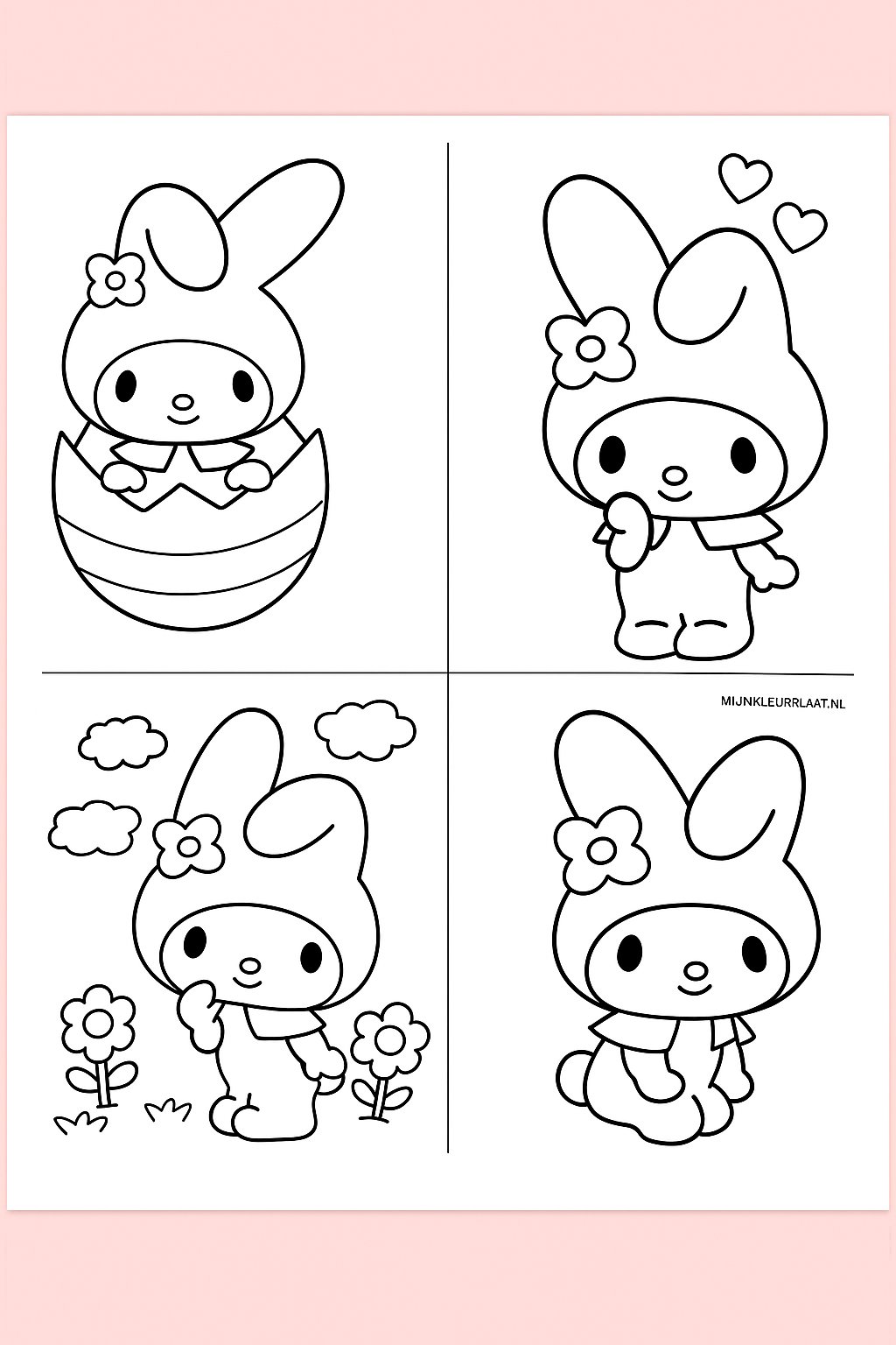 My Melody Variant 1 coloring page for children