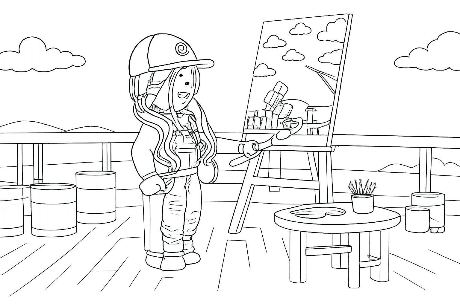 Brookhaven coloring page line art