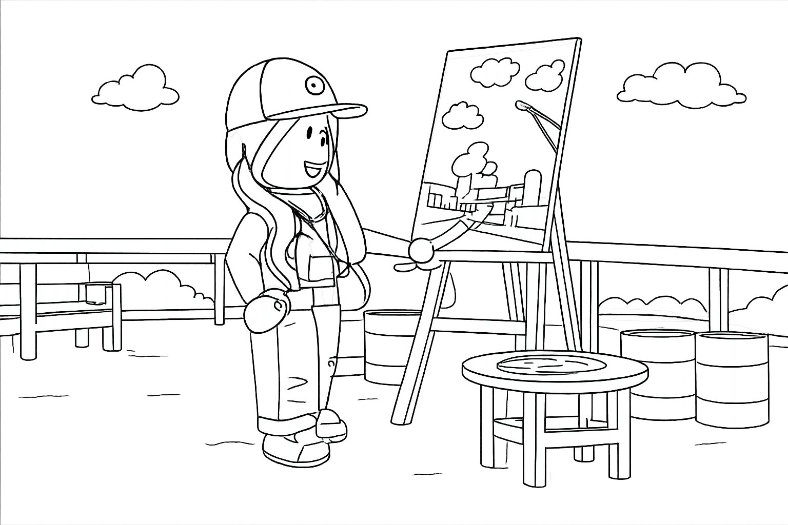 Brookhaven coloring page line art