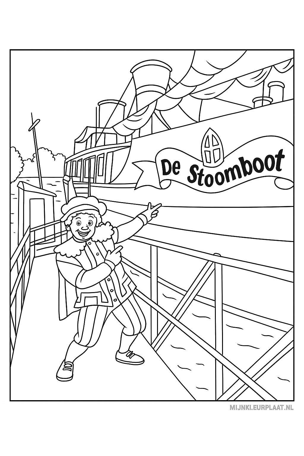Sinterklaas Variant 2 coloring page for children
