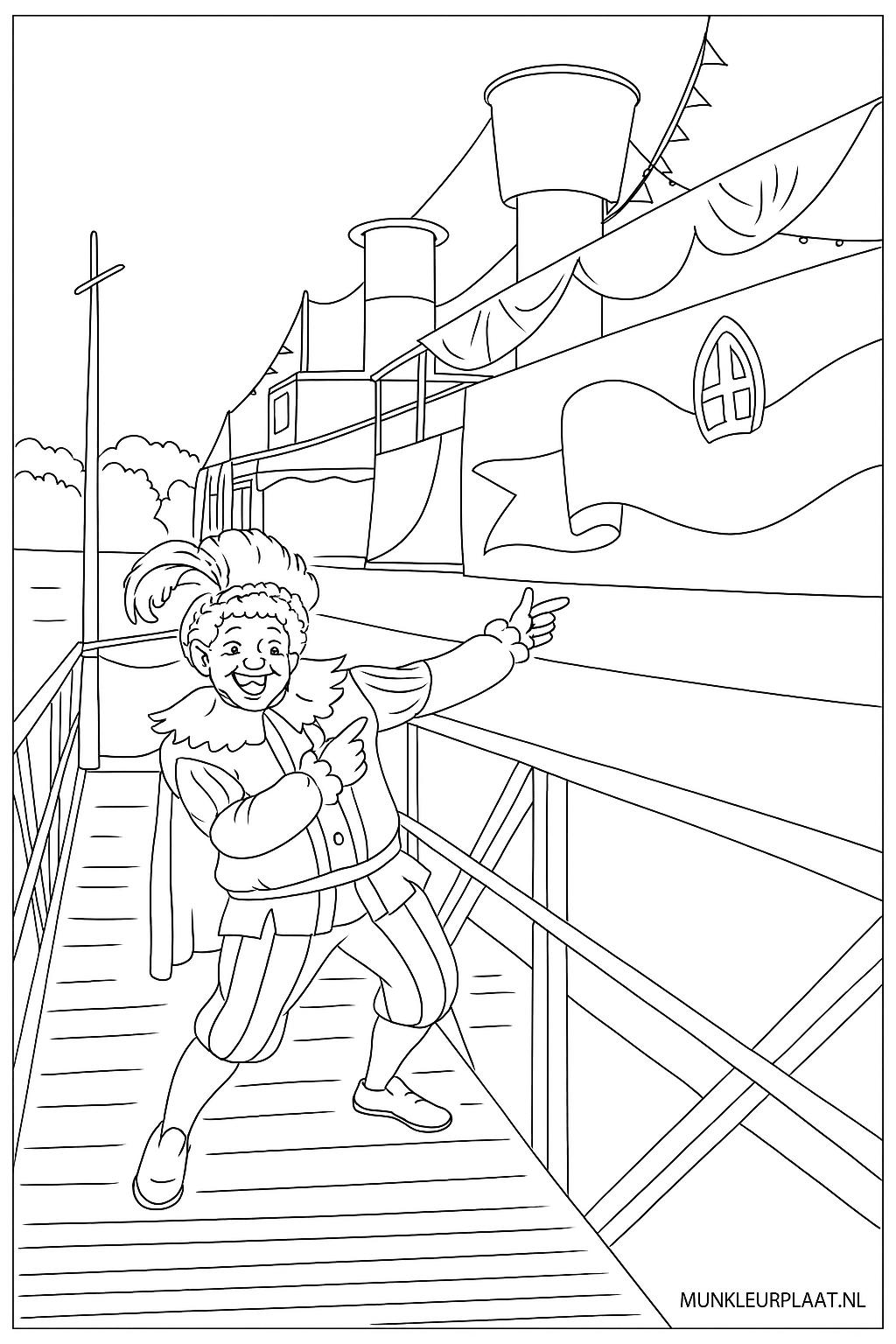 Sinterklaas Variant 3 coloring page for children