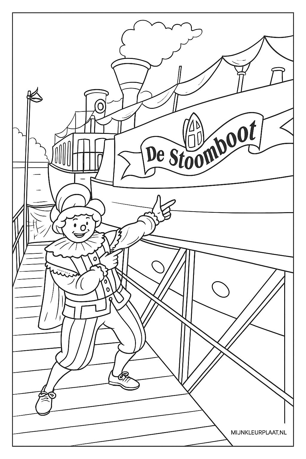 Sinterklaas Variant 4 coloring page for children