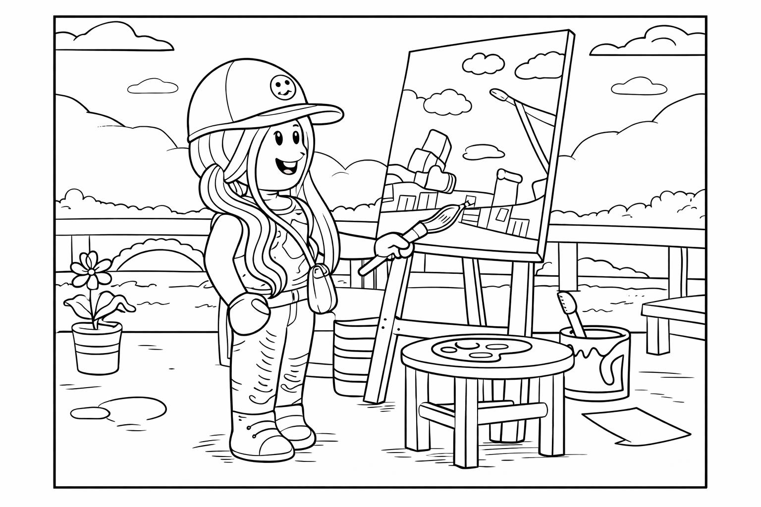 Brookhaven coloring page line art