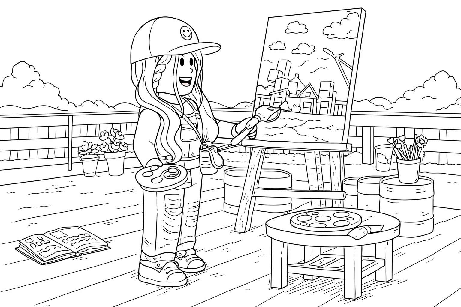 Brookhaven coloring page line art