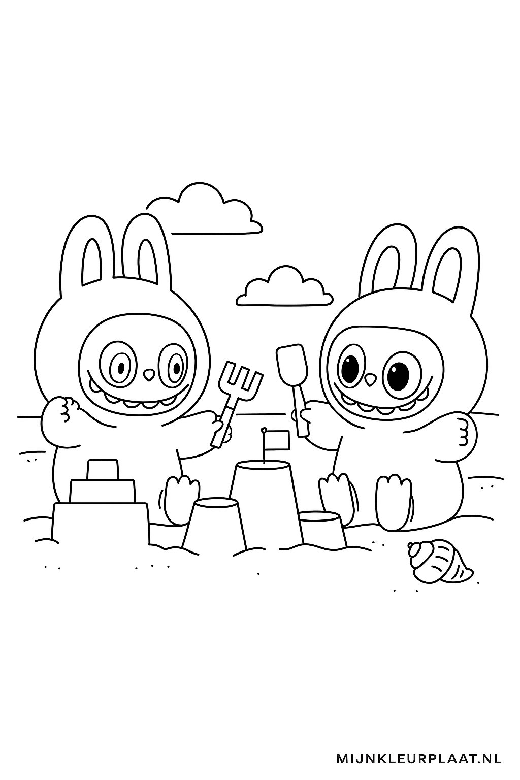 Labubu Dada And Baba Variant 1 coloring page for children
