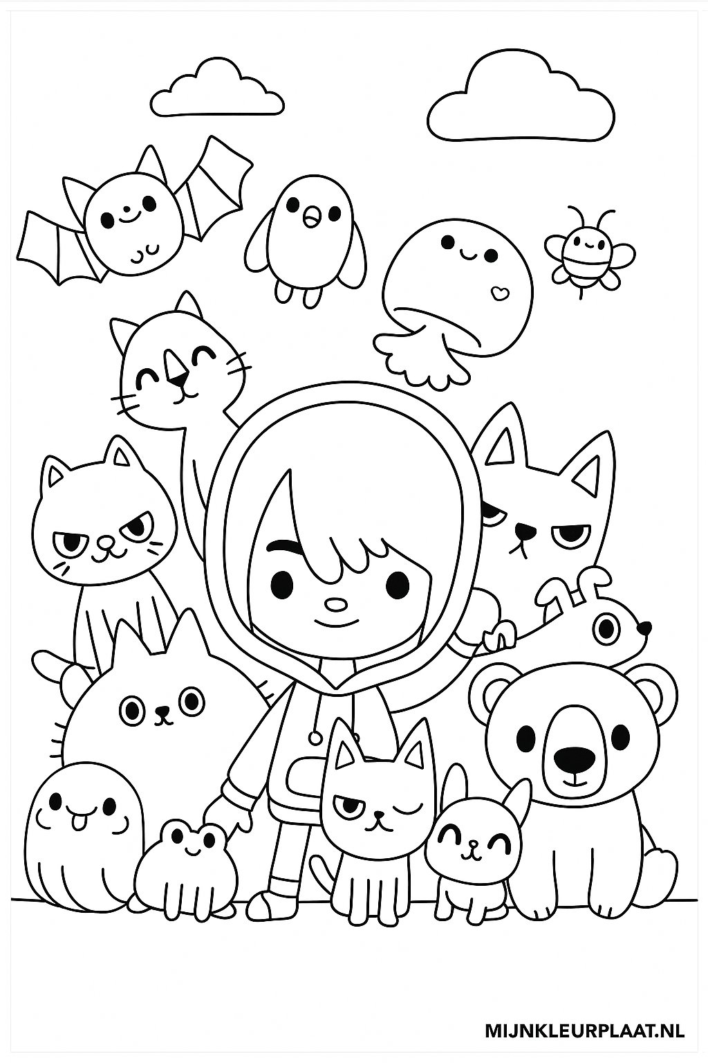 Toca Boca Variant 4 coloring page for children