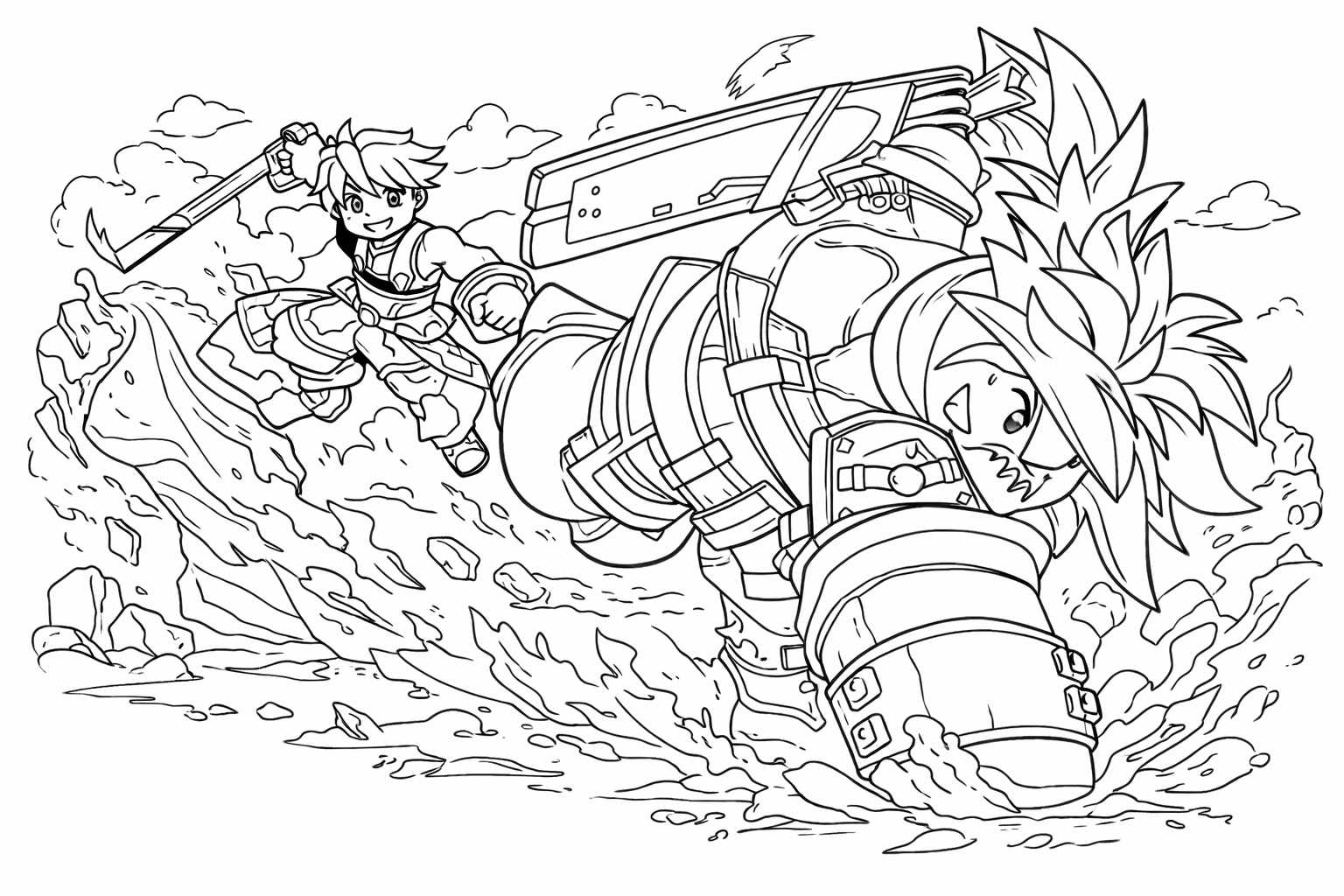 Anime Vanguards Roblox coloring page line art