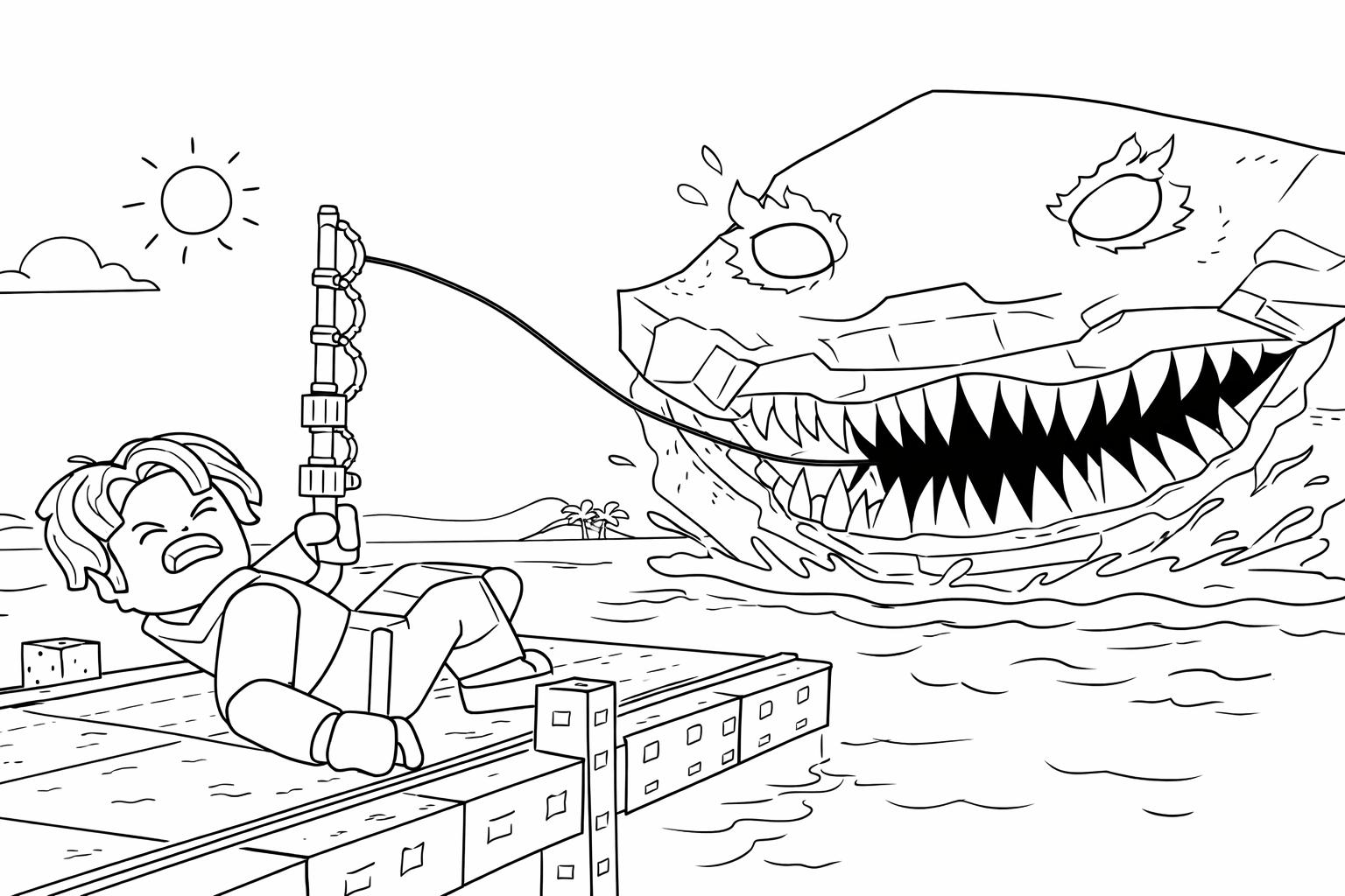 Fish It! coloring page line art