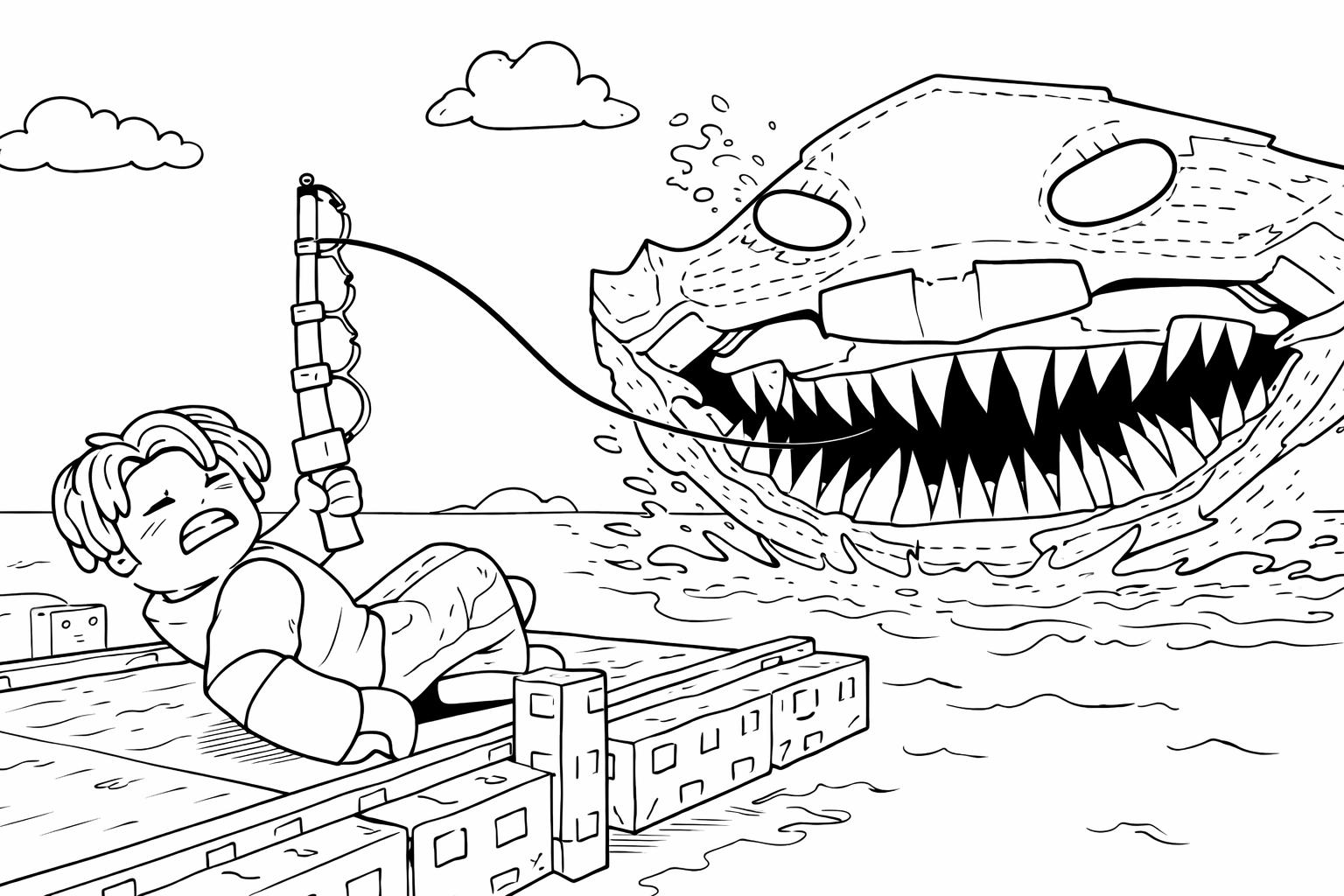 Fish It! coloring page line art