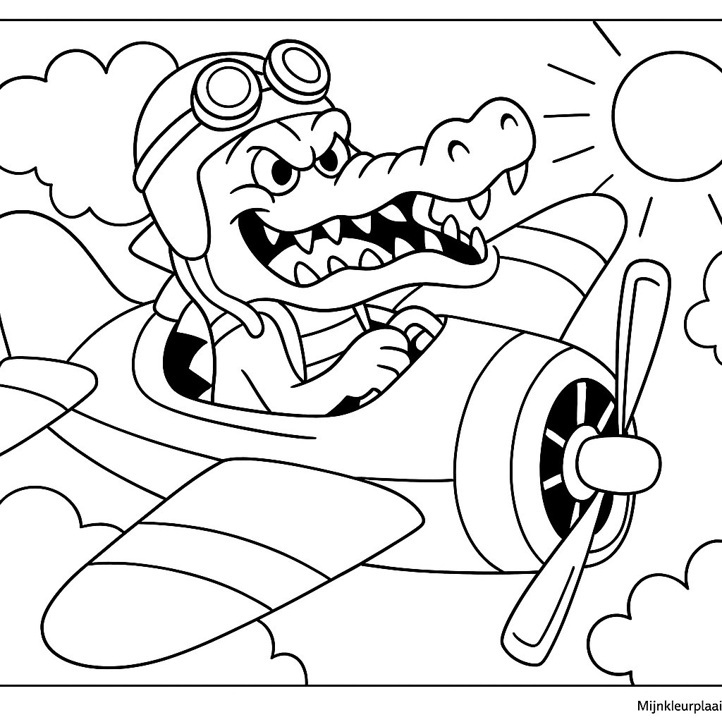 Bombardino Crocodilo Variant 1 coloring page for children