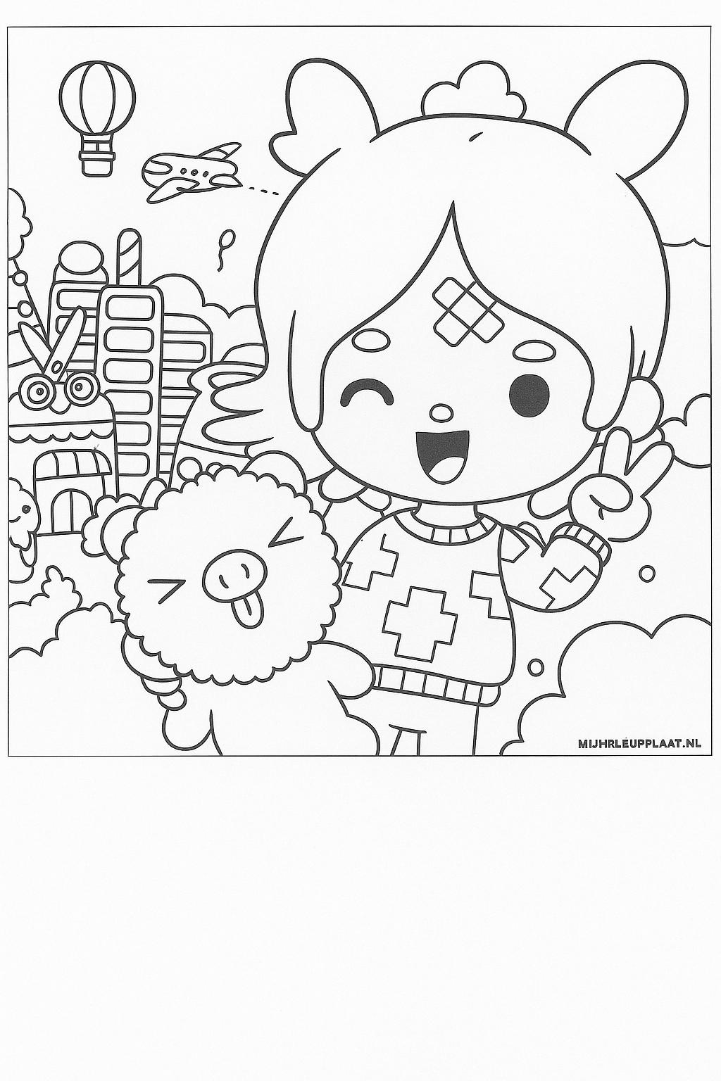 Toca Boca Variant 1 coloring page for children