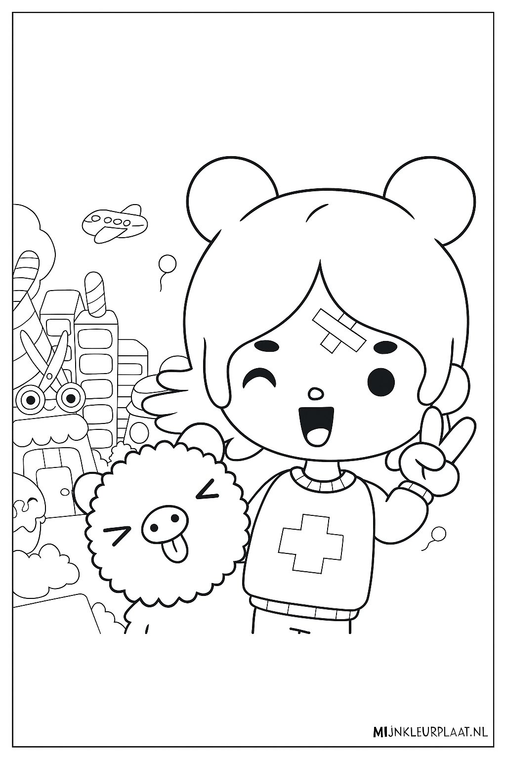 Toca Boca Variant 3 coloring page for children