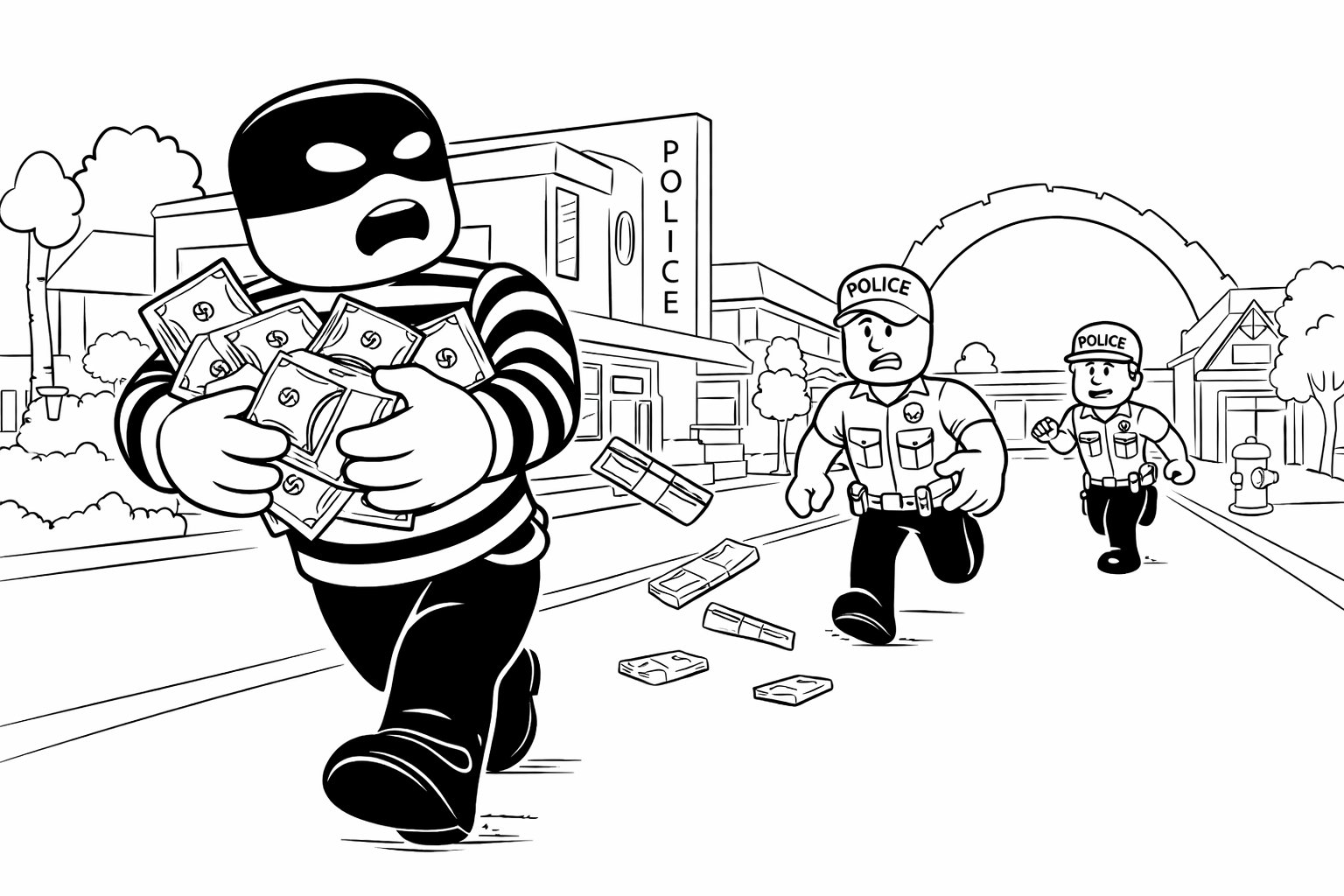 Brookhaven coloring page line art