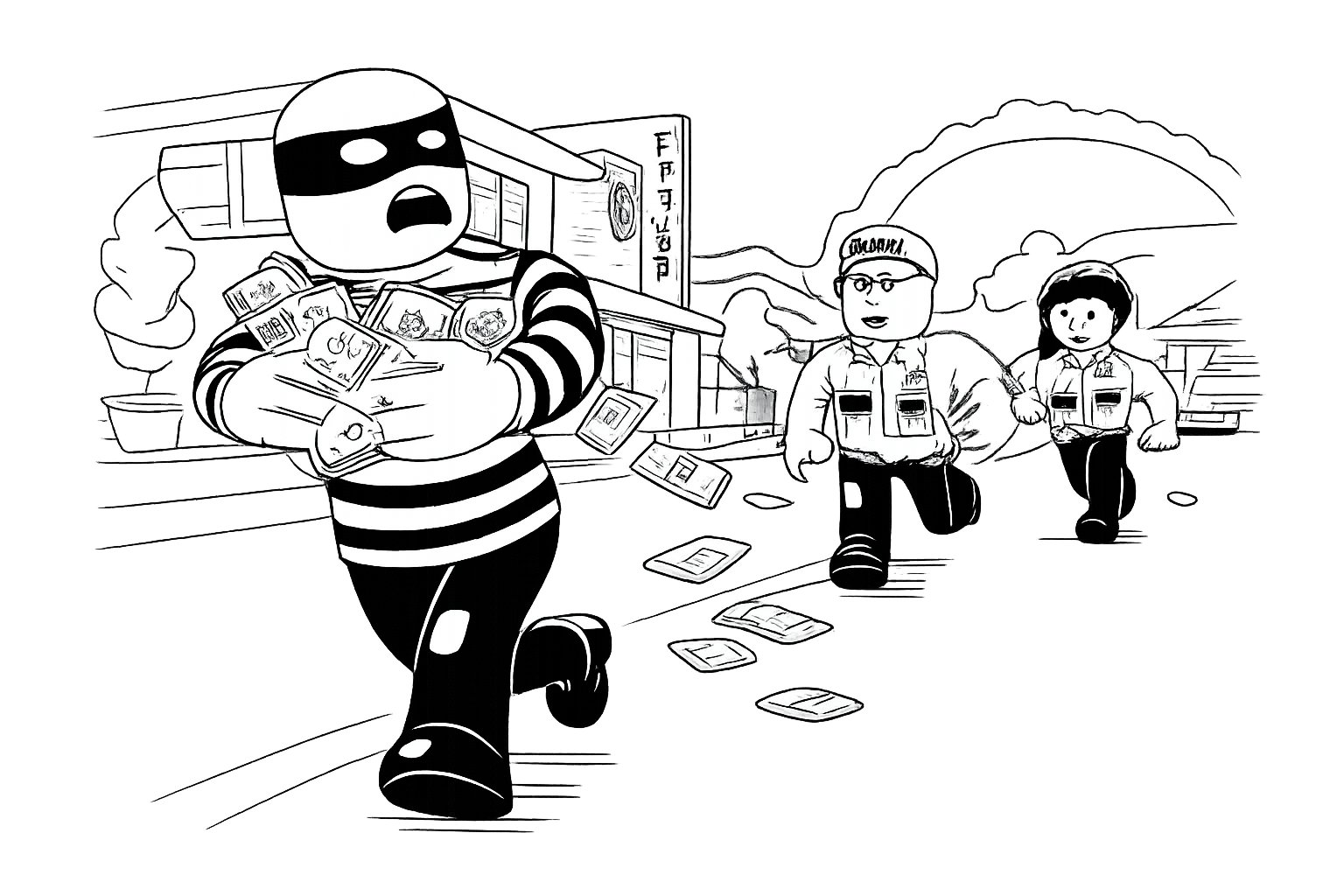 Brookhaven kleurplaat - zwart-wit lijntekening