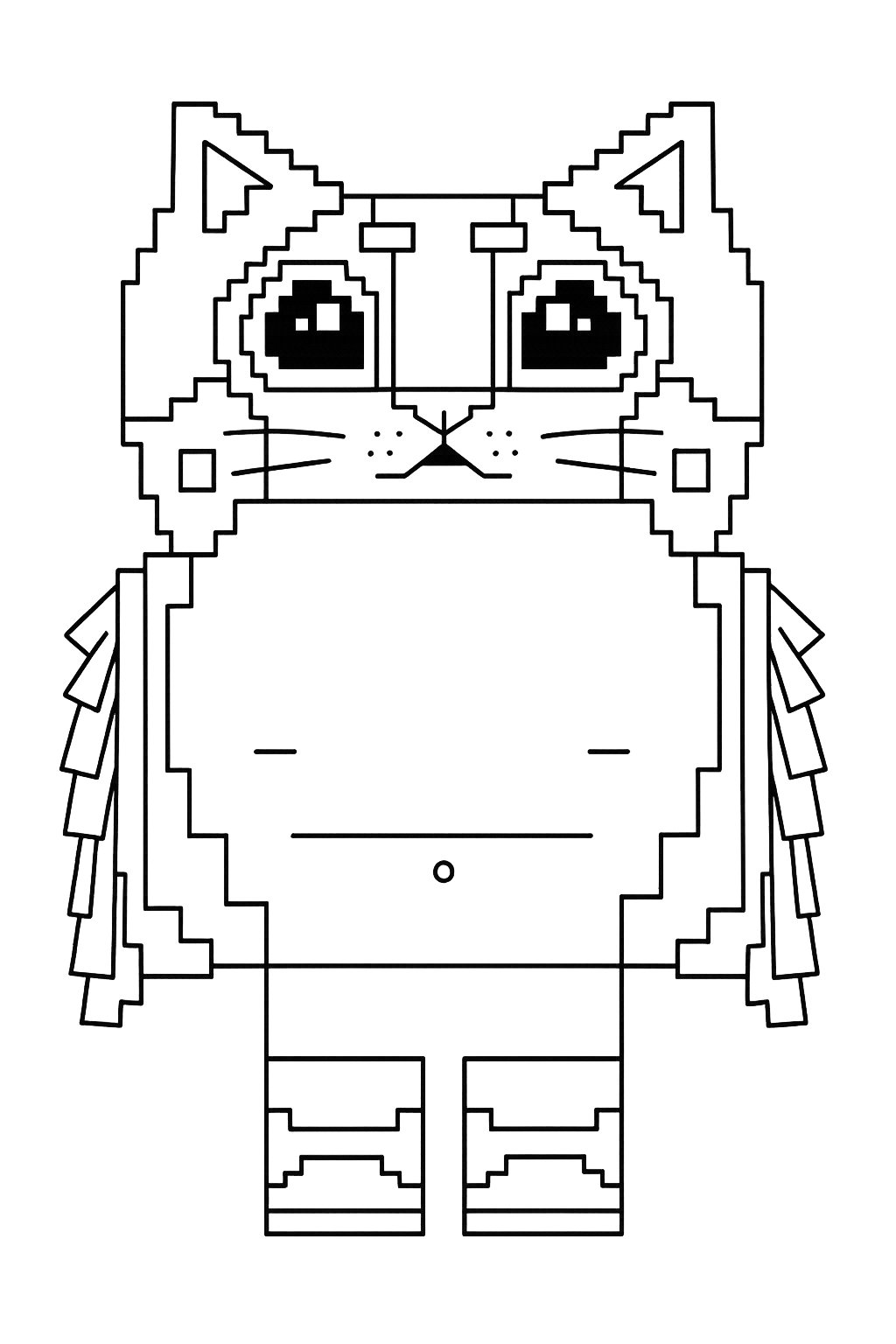 Kleurplaat van meowl (steal a brainrot), variant 3