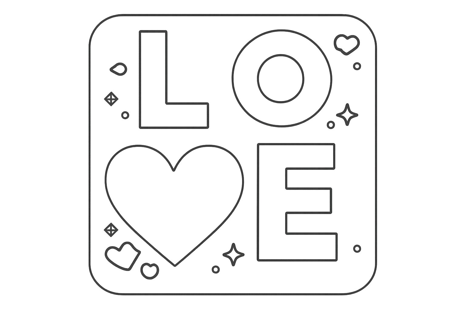 Coloriage Valentijnsdag dessin au trait