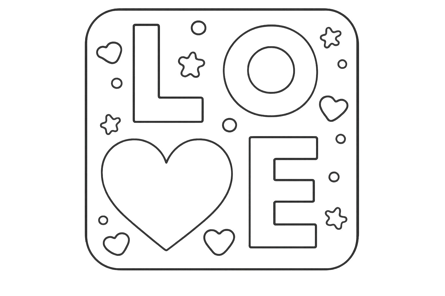 Coloriage Valentijnsdag dessin au trait