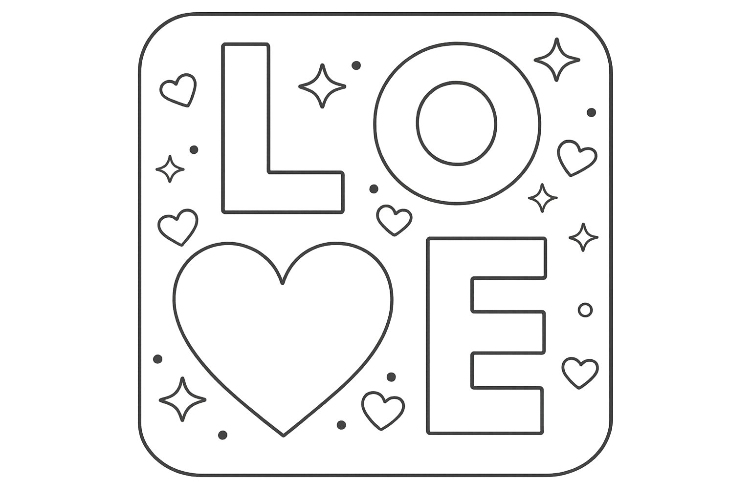 Coloriage Valentijnsdag dessin au trait