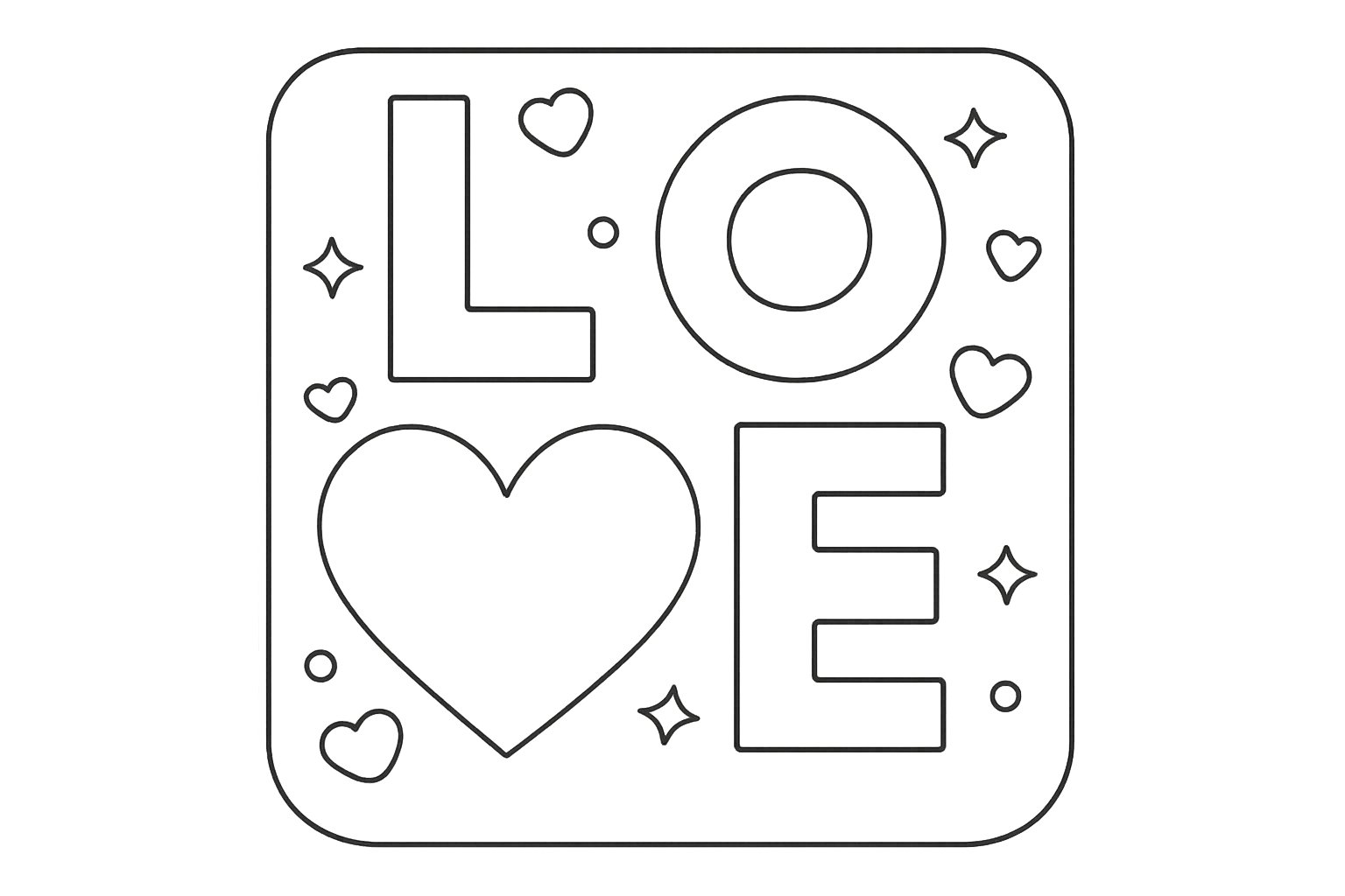 Coloriage Valentijnsdag dessin au trait