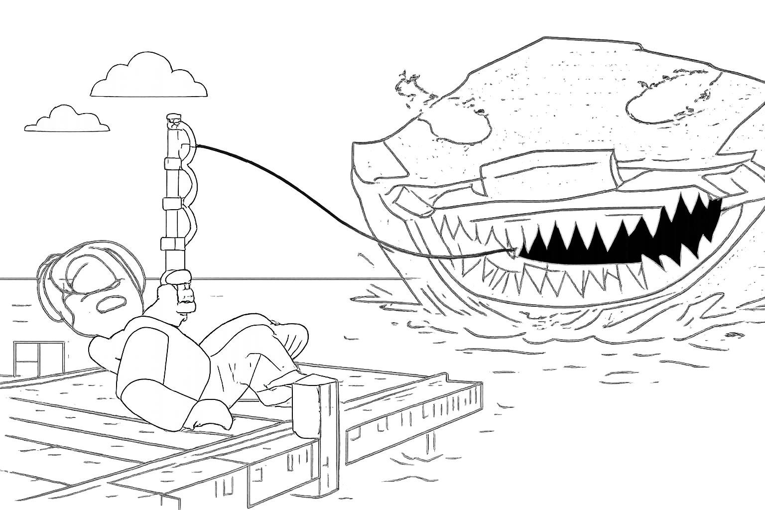 Fish It! coloring page line art