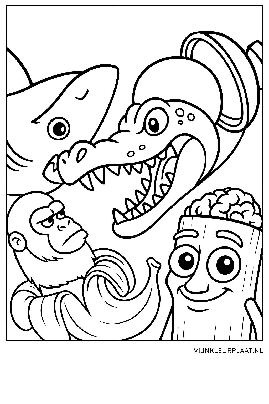 Brainrot Variant 1 coloring page for children