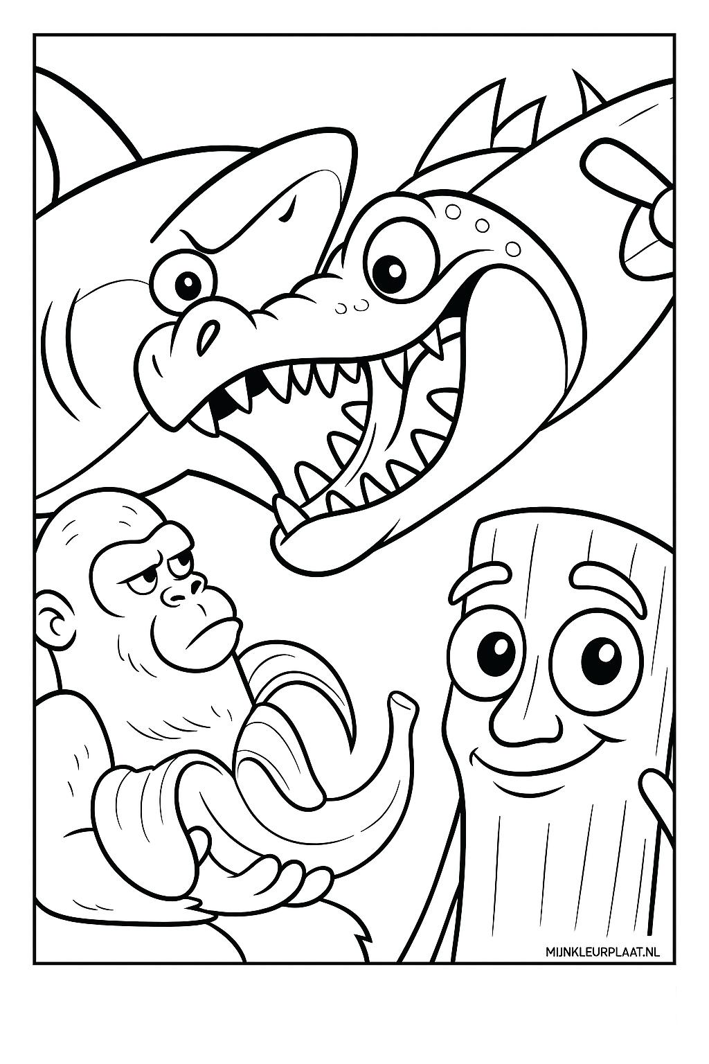 Brainrot Variant 2 coloring page for children
