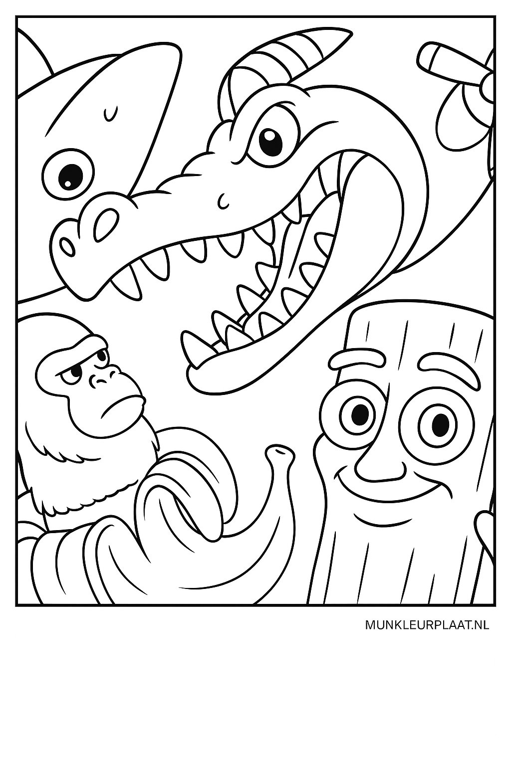 Brainrot Variant 3 coloring page for children