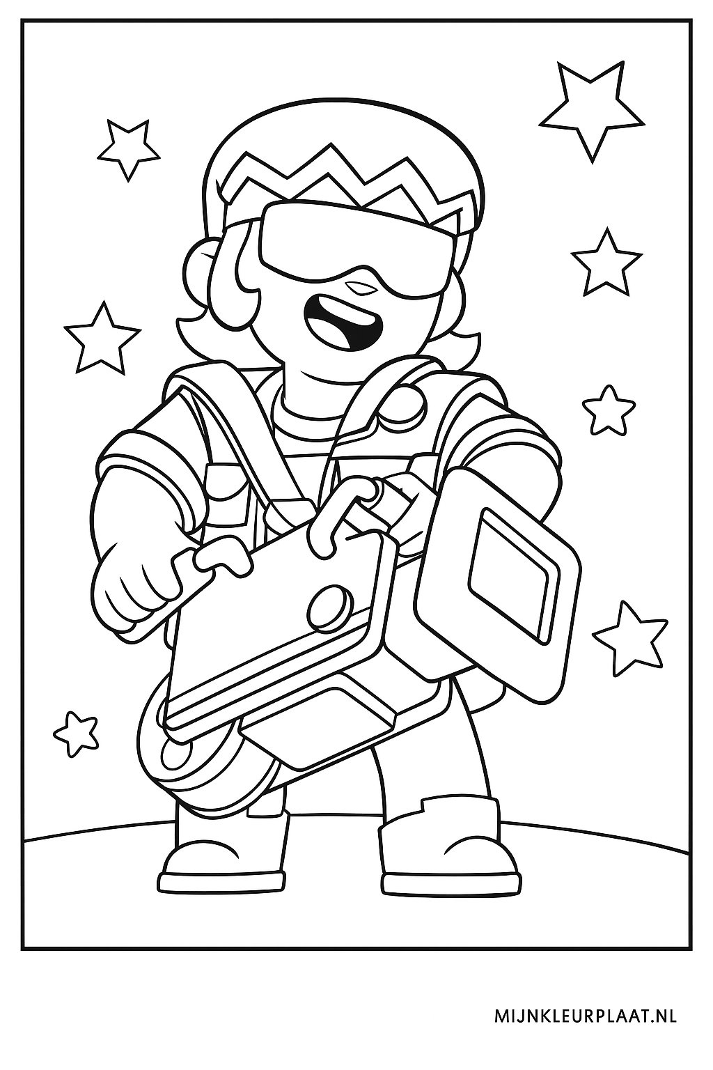 Brawl Stars Variant 3 coloring page for children
