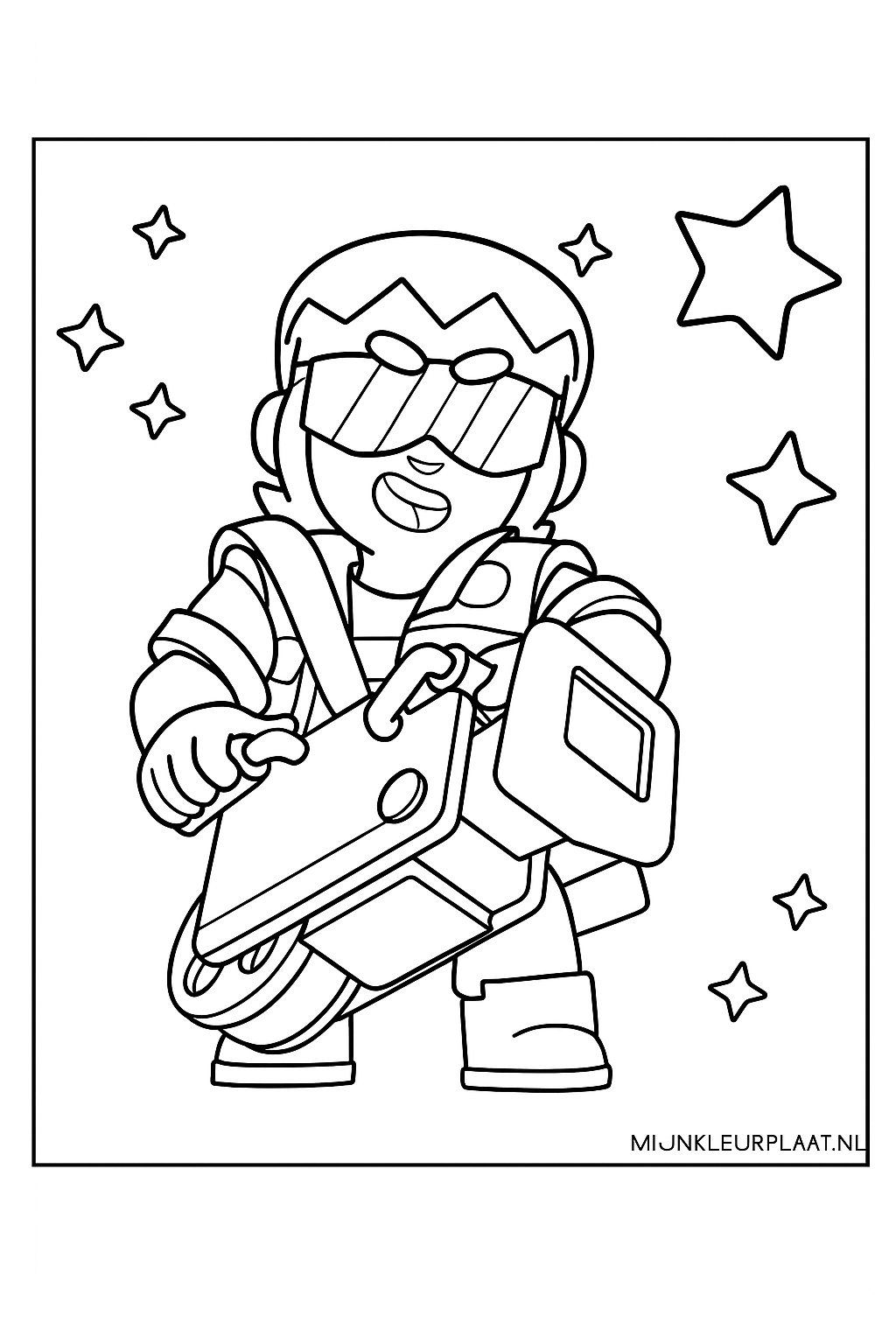 Brawl Stars Variant 4 coloring page for children