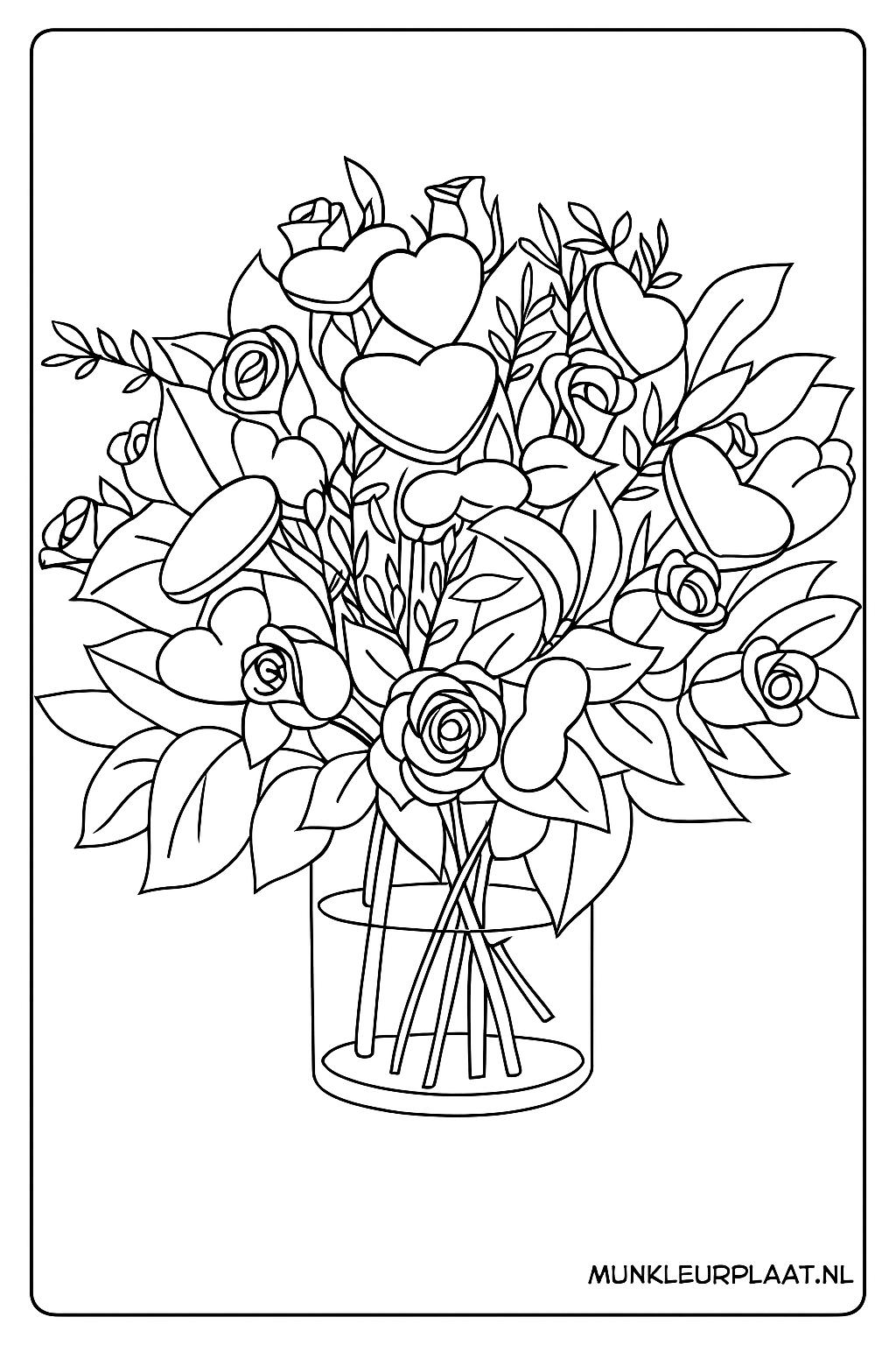 Valentijnsdag Variant 1 coloring page for children