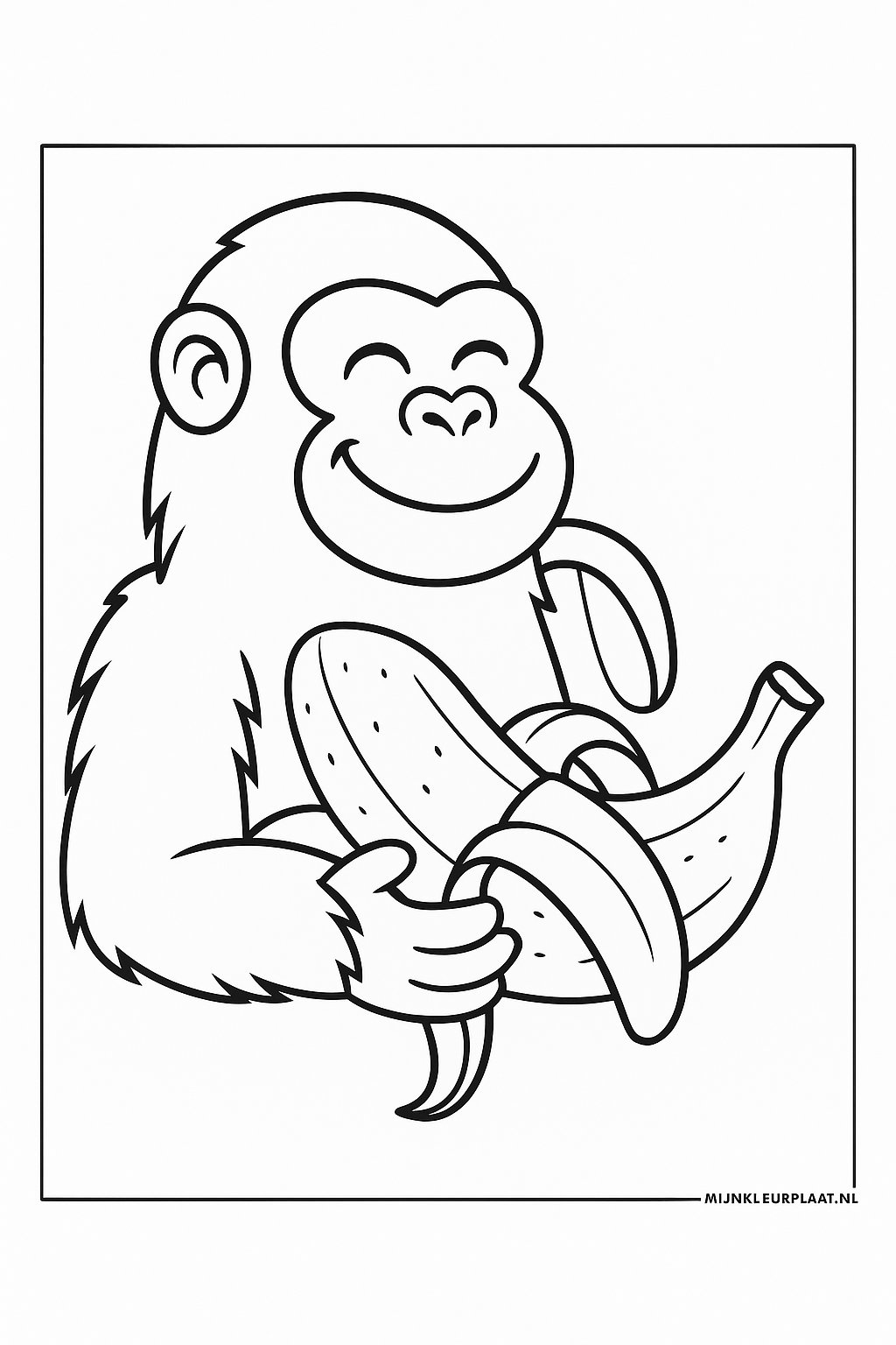 Chimpanzini Bananini Variant 1 coloring page for children