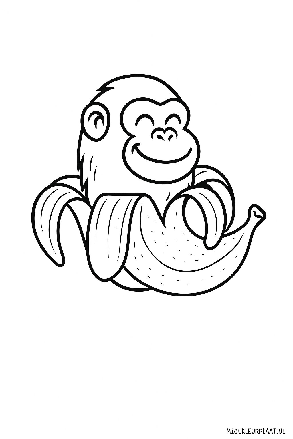 Chimpanzini Bananini Variant 2 coloring page for children