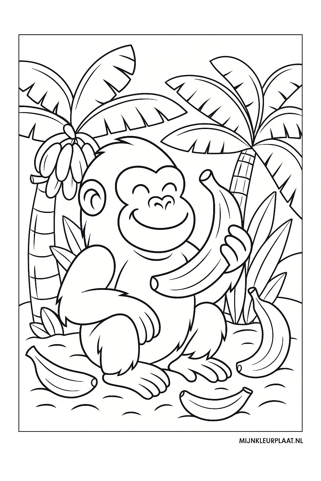 Chimpanzini Bananini Variant 4 coloring page for children