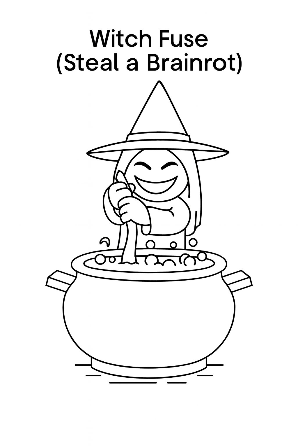 Kleurplaat van witch fuse (steal a brainrot), variant 4