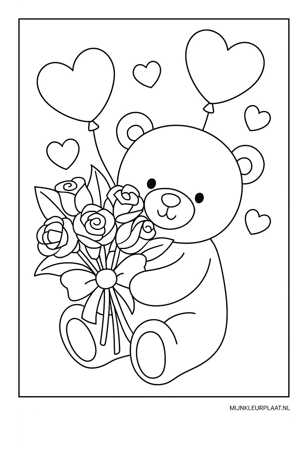 Valentijnsdag Variant 1 coloring page for children